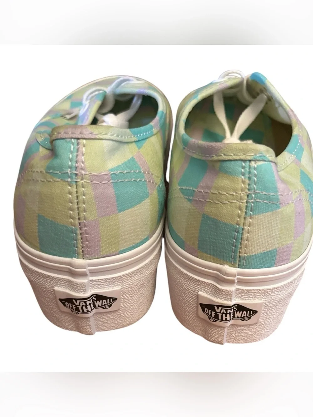 Vans | Pastel Checkered Platform High Sneakers Summer Vibes Unisex Footwear NEW